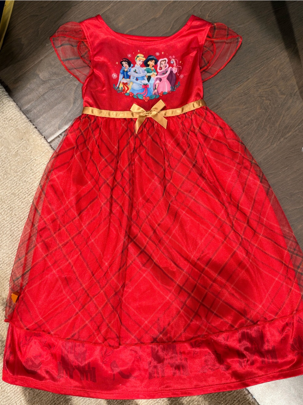 Disney Red Princess PJ Gown Dress- Winter/Christmas